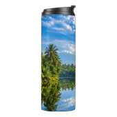Tropische spiegelrivierreflecties  thermosbeker (Gedraaid links)