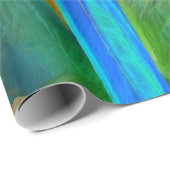 Tropische spirits - Goud en blauw Macaw Art Gift W Cadeaupapier (Rol Hoek)