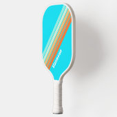 Tropische Splash Gestreepte met Naam Pickleball Paddle (Links)