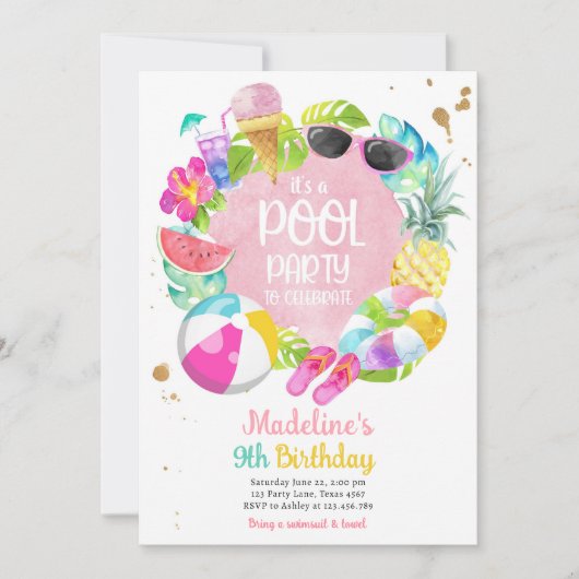 Tropische spleetschoudergroep Basis verjaardag Kaart (Voorkant)