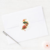 Tropische Splendor Ronde Sticker (Envelop)
