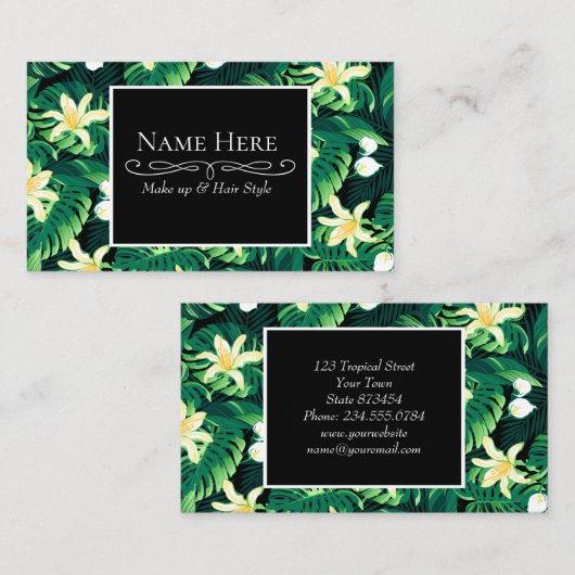 Tropische spoeling visitekaartje (Voorkant / Achterkant)