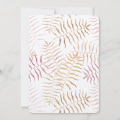 Tropische springbonnen bruiloft kaart (Achterkant)