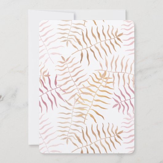 Tropische springbonnen bruiloft kaart (Achterkant)