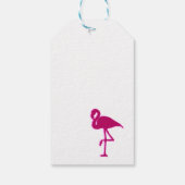 Tropische springplank en roze flamingo Birthday Cadeaulabel (Achterkant)