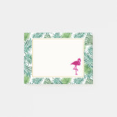 Tropische springplank en roze flamingo post-it® notes (Voorkant)