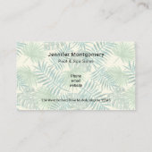 Tropische springplank en roze flamingo visitekaartje (Achterkant)