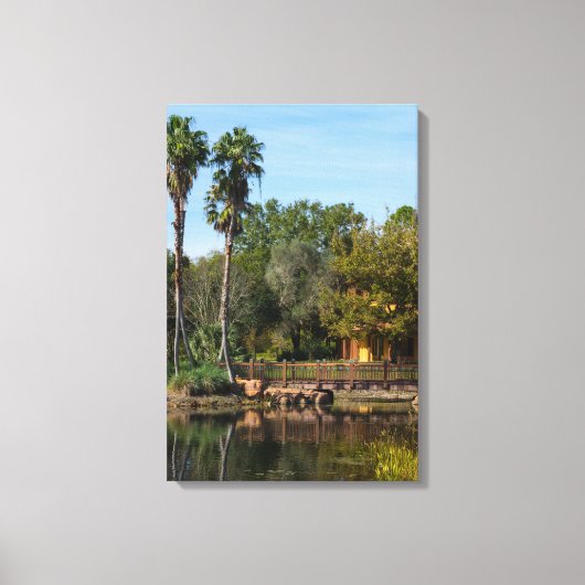 Tropische Springs Paradise Canvas Afdruk (Voorkant)