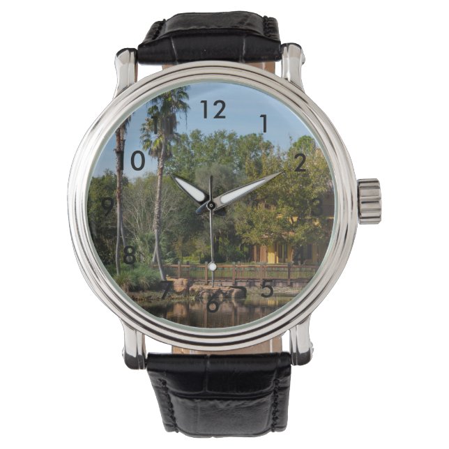 Tropische Springs Paradise Horloge (Voorkant)