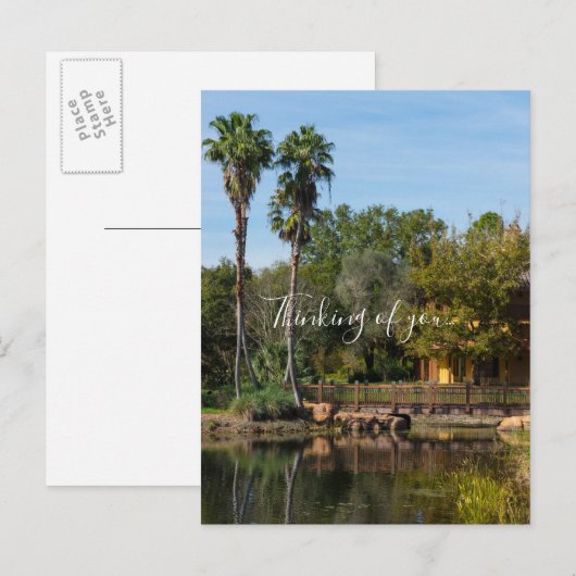 Tropische sprookjes paradijs denken aan jou briefkaart (Voorkant / Achterkant)