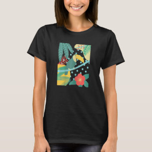 Tropische staafpalm met aanraakvlak t-shirt