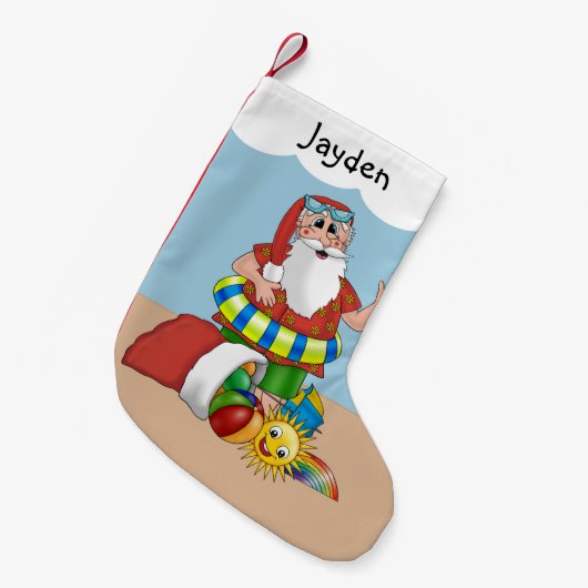 Tropische staartstaartstaart kleine kerstsok (Voorkant (Hangend))