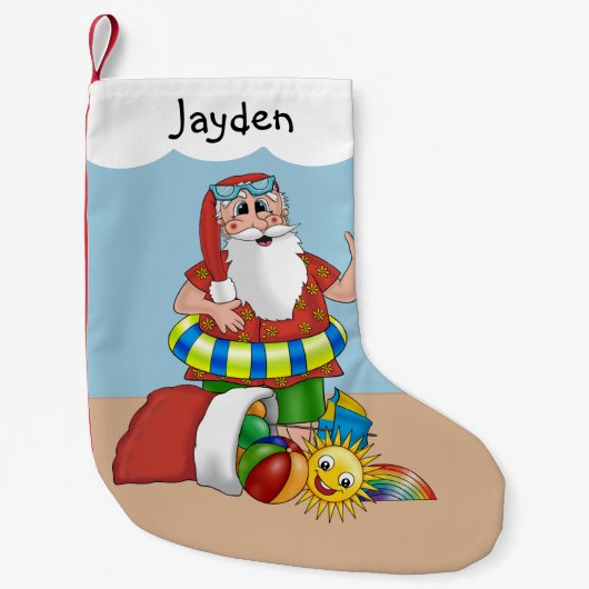 Tropische staartstaartstaart kleine kerstsok (Voorkant)