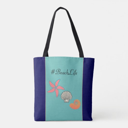 Tropische staartvis en zeehondenzee-strand tote bag (Achterkant)