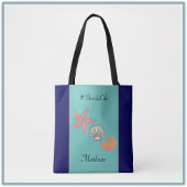 Tropische staartvis en zeehondenzee-strand tote bag
