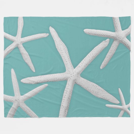 Tropische staartvis zeefaillet Turquoise Zee blauw Fleece Deken (Voorkant (Horizontaal))