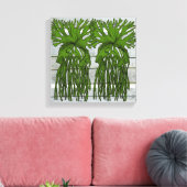 Tropische staghornvaren canvas afdruk (Insitu (Woonkamer))