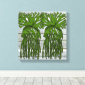 Tropische staghornvaren canvas afdruk (Insitu (Houten vloer))