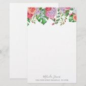 Tropische stamboeken Waterverf op maat Briefpapier (Voorkant / Achterkant)