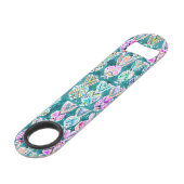 Tropische stammenpatronen Waterverf ananas Patroon Speed Flessenopener (Voorkant Gekanteld)