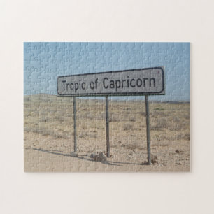 Tropische Steenbokskeerkring Wegwijzer Namibië. Legpuzzel