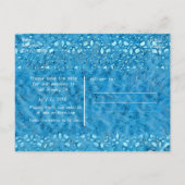 Tropische stekelblauwe zomer, behalve de datum aankondigingskaart (Achterkant)