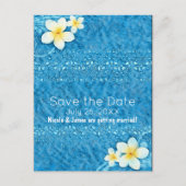 Tropische stekelblauwe zomer, behalve de datum aankondigingskaart (Voorkant)