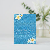 Tropische stekelblauwe zomer, behalve de datum aankondigingskaart (Staand voorkant)