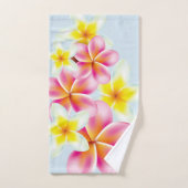 Tropische stekelstaartebloemen bad handdoek (Handdoek)