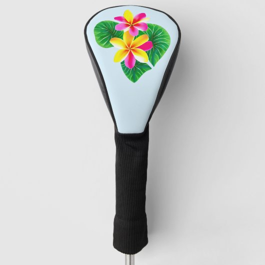 Tropische stekelstaartebloemen golfheadcover (Voorkant)