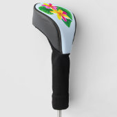 Tropische stekelstaartebloemen golfheadcover (Schuin)