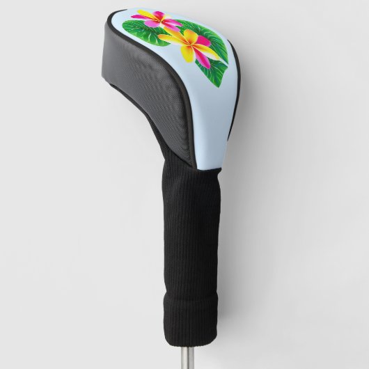 Tropische stekelstaartebloemen golfheadcover (Schuin)