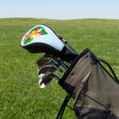 Tropische stekelstaartebloemen golfheadcover (Insitu)