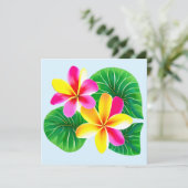 Tropische stekelstaartebloemen kaart (Staand voorkant)