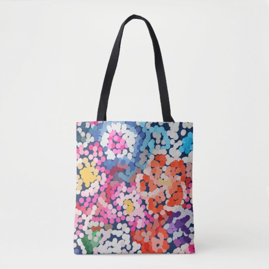 Tropische stekelstoot Abstracte bloemen Tote Bag (Voorkant)