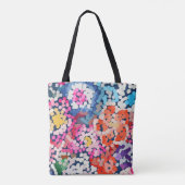 Tropische stekelstoot Abstracte bloemen Tote Bag (Achterkant)