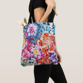 Tropische stekelstoot Abstracte bloemen Tote Bag (Dichtbij)