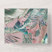 Tropische stijl Deco uitnodiging Huwelijk (Achterkant)