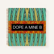 tropische stijl DOPE A MINE B spiraal notitieboek