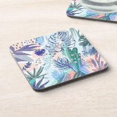 Tropische stijl Floral Patroon Bier Onderzetter (Linkerzijde)