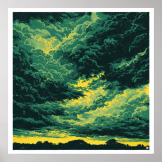Tropische Storm - Archief Kunstprint Poster