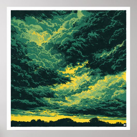 Tropische Storm - Archief Kunstprint Poster (Voorkant)