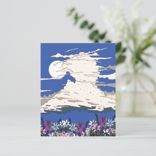 Tropische storm en bloemen (Staand voorkant)