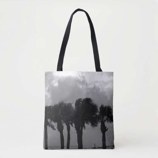 Tropische storm Skies Grayscale Tote Bag (Voorkant)