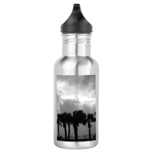 Tropische Storm Skies Grayscale Water Flacon Waterfles