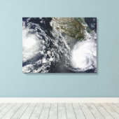 Tropische Stormen Blas en Celia Canvas Afdruk (Insitu (Houten vloer))