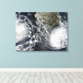 Tropische Stormen Blas en Celia Canvas Afdruk (Insitu (Houten vloer))