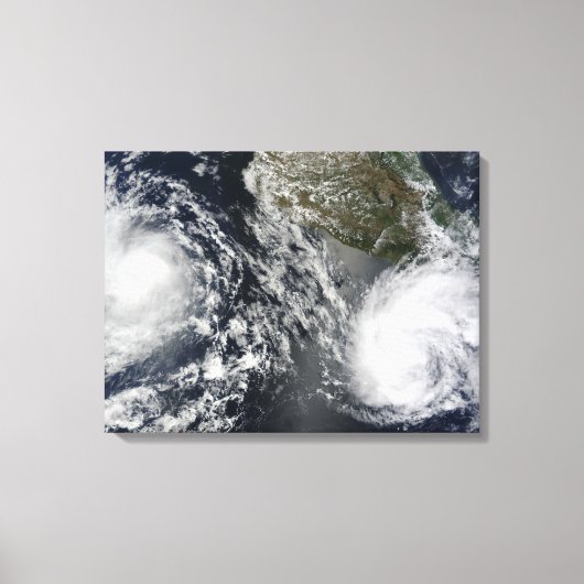 Tropische Stormen Blas en Celia Canvas Afdruk (Voorkant)