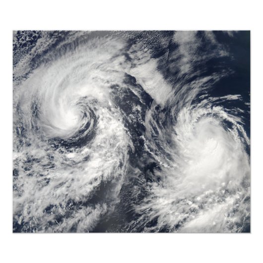 Tropische stormen Boris en Cristina Foto Afdruk (Voorkant)