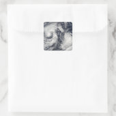 Tropische stormen Boris en Cristina Vierkante Sticker (Tas)